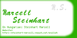 marcell steinhart business card